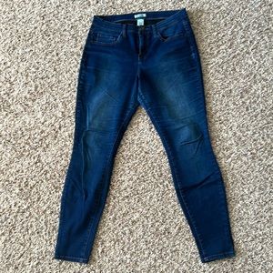 Juniors Mudd Super Stretch Skinny Jeans, 11, dark blue